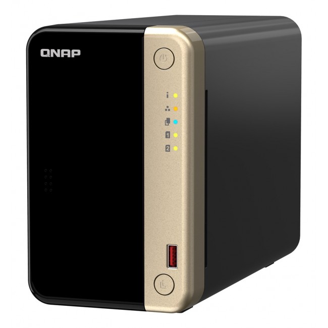 QNAP TS-264 NAS Tower Intel Celeron N5095 8 GB 0 TB QNAP QTS Black, Gold QNAP TS-264 NAS Tower Intel Celeron N5095 8 GB 0 TB QNAP QTS Black, Gold