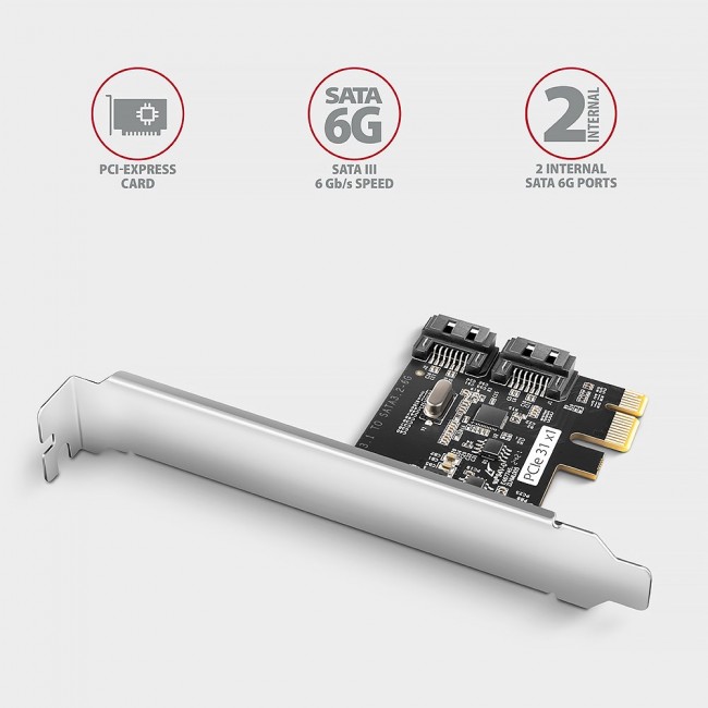 Axagon PCES-SJ2 interface cards/adapter Internal SATA Axagon PCES-SJ2 interface cards/adapter Internal SATA