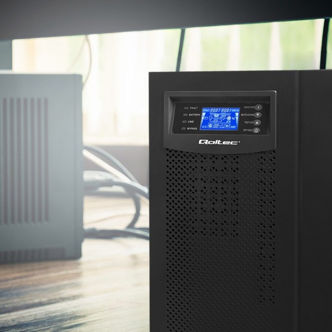 Qoltec 53982 UPS | On-line | Pure Sine Wave | 6kVA | 4.8kW | LCD | USB