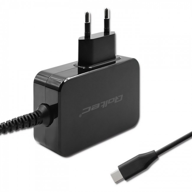 Qoltec 52386 GaN POWER PRO charger | 1xUSB-C | 65W | 5-20V | 3-3.25A | Black Qoltec 52386 GaN POWER PRO charger | 1xUSB-C | 65W | 5-20V | 3-3.25A | Black