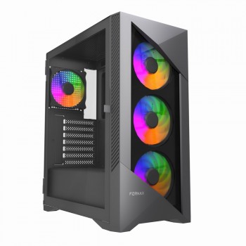 Gembird CCC-FC-900ARGB Gaming computer case Fornax 900, ATX, black