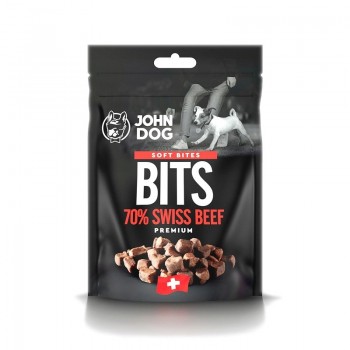 JOHN DOG Soft Bites Bits Beef 70% - Dog treat - 100g