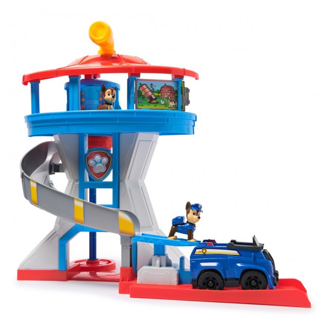 PAW Patrol Lookout Tower, 20-Inch Tower with Chase Action Figures, Rescue Vehicle & Launcher, Kids Toys for Boys & Girls Ages 3 and Up