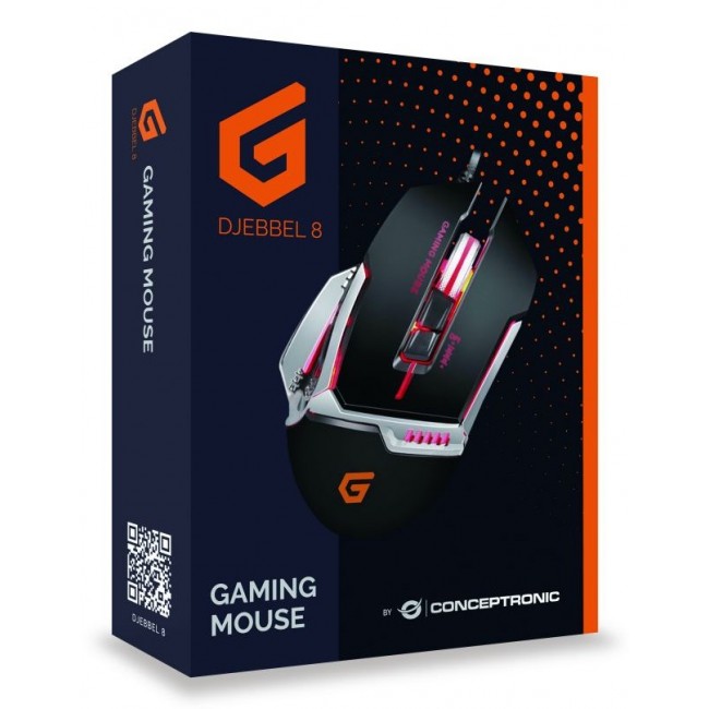 Conceptronic DJEBBEL 8, Gaming USB Mouse, 8 Programmable Buttons, 4000 DPI Conceptronic DJEBBEL 8, Gaming USB Mouse, 8 Programmable Buttons, 4000 DPI