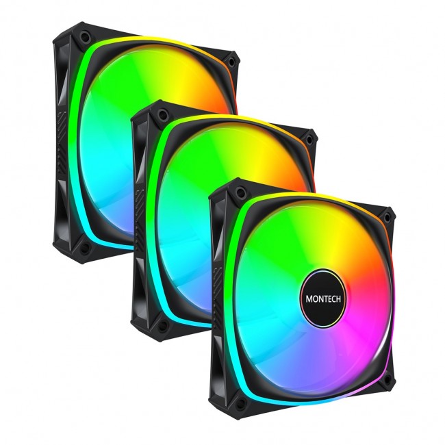 Montech RX120 PRO Computer case Fan 12 cm White 3 pc(s) Montech RX120 PRO Computer case Fan 12 cm White 3 pc(s)