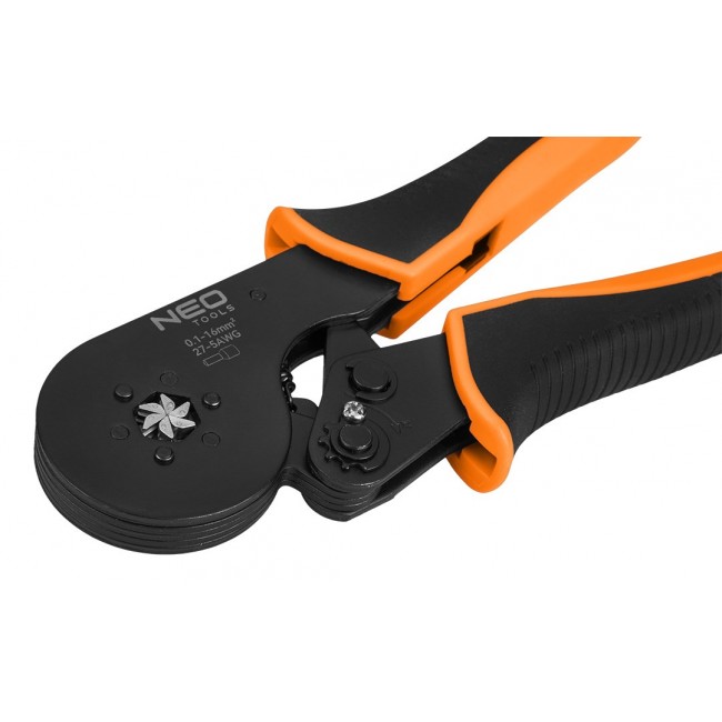 NEO TOOLS ferrule crimping pliers, 6 jaws, ferrule range 0.1 16 mm 
