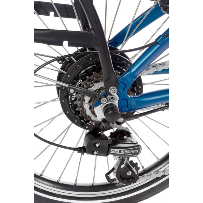 Snapp City-E folding electric bicycle, blue