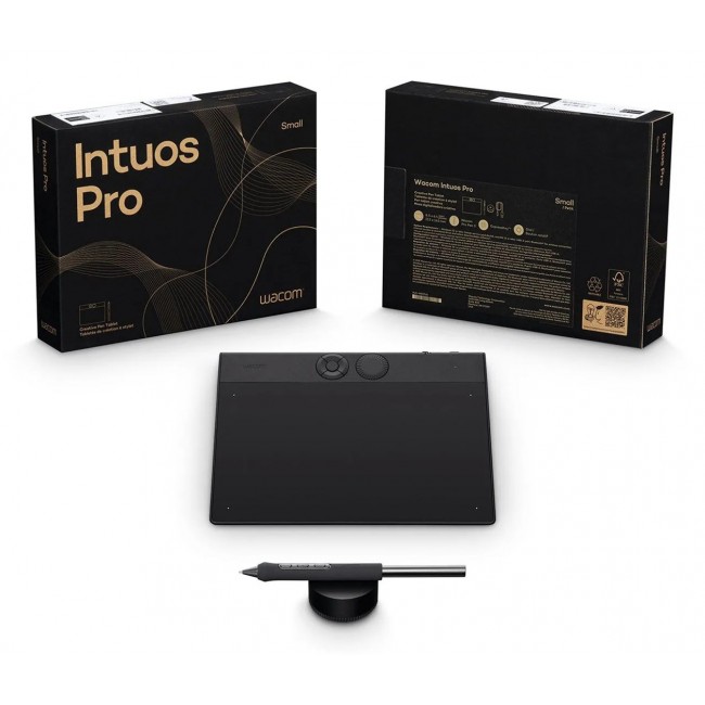 Wacom Intuos Pro Small 2025 graphic tablet Black 187 x 105 mm USB/Bluetooth