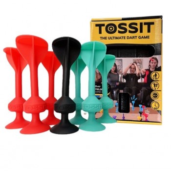 Dart game with silicone suction cups TOSSIT Starter Set red and green
