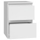 Topeshop M2 BIEL nightstand/bedside table 2 drawer(s) White Topeshop M2 BIEL nightstand/bedside table 2 drawer(s) White