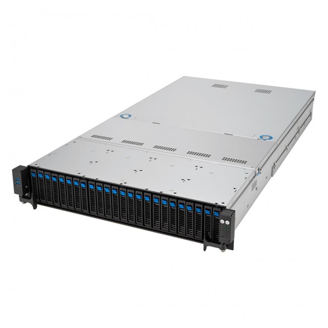 ASUS RS521A-E12-RS24U Socket SP5 Rack (2U) Black, Silver