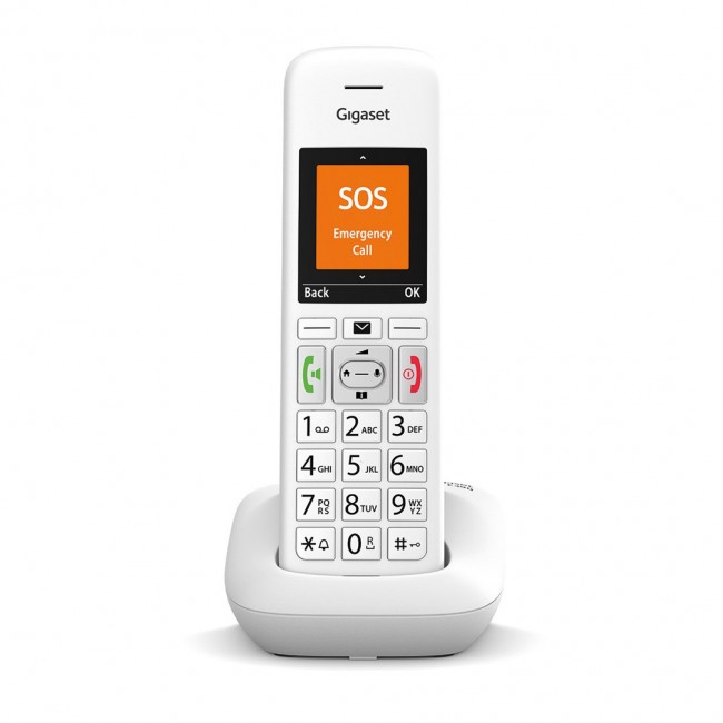 Gigaset E390 Analog/DECT telephone Caller ID White Gigaset E390 Analog/DECT telephone Caller ID White