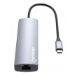 Manhattan USB-C Dock/Hub, Ports (x6): Ethernet, HDMI, USB-A (x3) and USB-C, with Power Delivery (PD) 100W- requires external USB-C charger (not included). USB powered (no external power supply required) when PD is not in use
