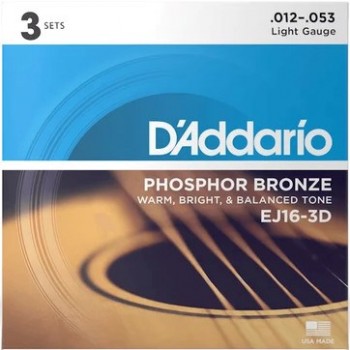 D'Addario EJ16 - acoustic guitar strings (12 53)