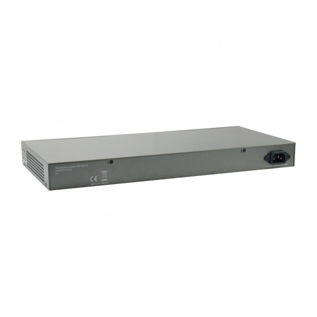 LevelOne TURING 26-Port Web Smart Gigabit PoE Switch, 24 PoE Outputs, 2 x SFP/RJ45 Combo, 185W, 802.3at/af PoE