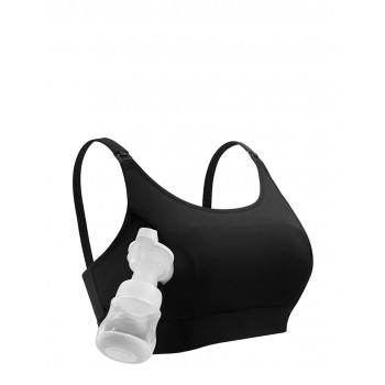 Momcozy hands-free nursing bra, black, 2XL