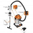 NEO TOOLS Industrial Vacuum Cleaner 1400W, 30 L Tank 04-738