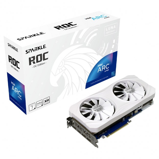 Sparkle Intel Arc A750 ROC Luna OC Edition 8GB GDDR6 Sparkle Intel Arc A750 ROC Luna OC Edition 8GB GDDR6