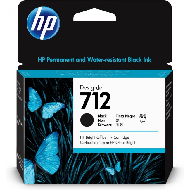 HP 712 80-ml Black DesignJet Ink Cartridge HP 712 80-ml Black DesignJet Ink Cartridge