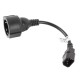 Lanberg CA-C14E-10CC-0018-BK power cable Black C14 coupler Lanberg CA-C14E-10CC-0018-BK power cable Black C14 coupler