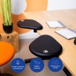 R-Go Tools Armrest R-Go split, ergonomic armrest in two parts, adjustable, symmetrical, with softfoam, black