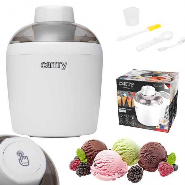 Camry Premium CR 4481 ice cream maker Gel canister ice cream maker 0.7 L 90 W White Camry Premium CR 4481 ice cream maker Gel canister ice cream maker 0.7 L 90 W White
