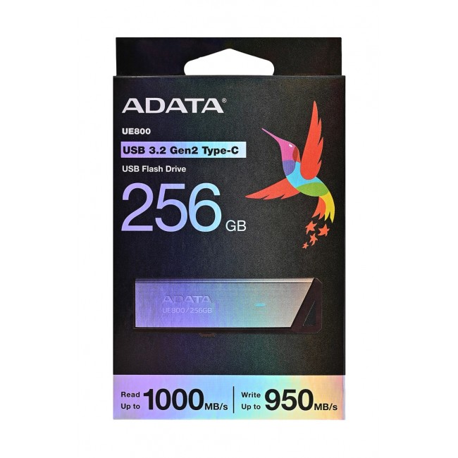 ADATA UE800 USB flash drive 256 GB USB Type-C 3.2 Gen 2 (3.1 Gen 2) Silver ADATA UE800 USB flash drive 256 GB USB Type-C 3.2 Gen 2 (3.1 Gen 2) Silver