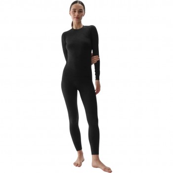 Women's Thermoactive T-Shirt 4F F176 deep black allover 4FWAW24USEAF176 20A M/L