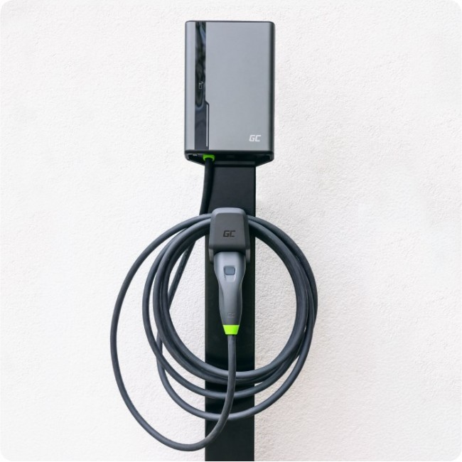 Green Cell GC EVGC021B2250 - Wallbox, 3,6 - 22 KW, 5 m, NFC Grey Aluminium Wall Built-in display LED Green Cell GC EVGC021B2250 - Wallbox, 3,6 - 22 KW, 5 m, NFC Grey Aluminium Wall Built-in display LED