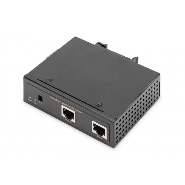 Industrial PoE+ Splitter, 802.3bt, Gigabit