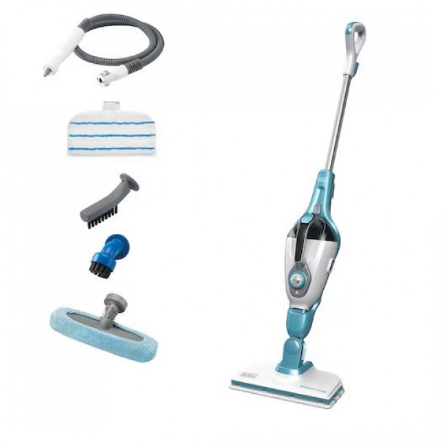 Black & Decker FSMH1321 steam cleaner Steam mop 0.5 L 1300 W Blue, White