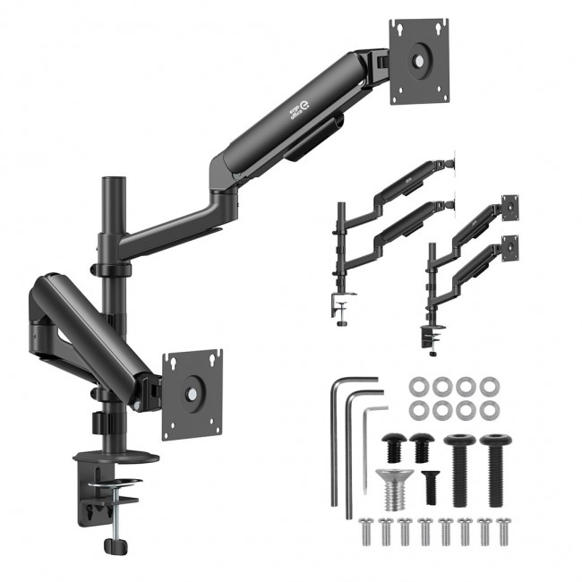 Ergo Office Mount / Holder for 2 Monitors, Gas Spring, 17 Ergo Office Mount / Holder for 2 Monitors, Gas Spring, 17
