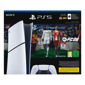 Sony PlayStation 5 Slim Digital+ EA Sports FC 26 Bundle 825 GB Wi-Fi Black, White