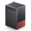 Jonsbo T6 PC Case, Mini-Tower, Mini-ITX, Tempered Glass, Wood, black