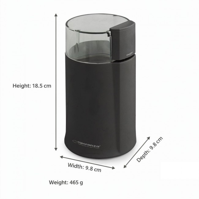 Esperanza EKC001K Coffee grinder Black 160 W