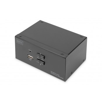 Digitus KVM Switch, 2-Port, Dual Display, 4K, DisplayPort 