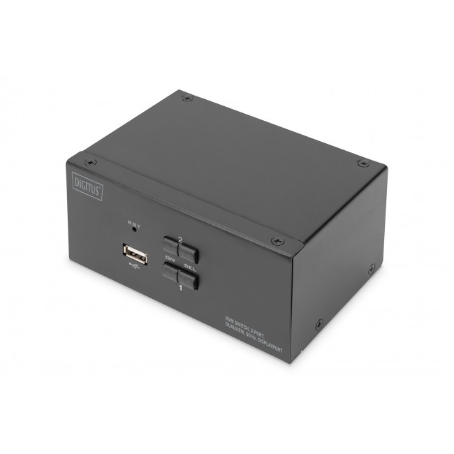 Digitus KVM Switch, 2-Port, Dual Display, 4K, DisplayPort Digitus KVM Switch, 2-Port, Dual Display, 4K, DisplayPort