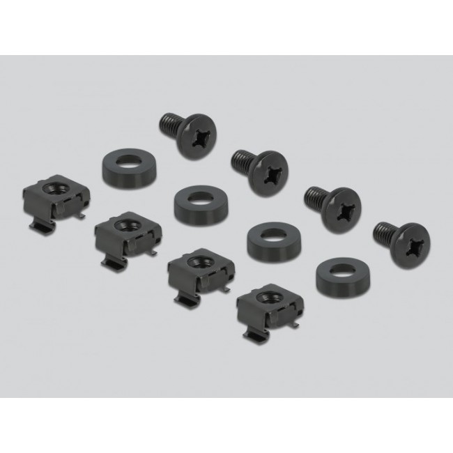 DeLOCK 19 DIN rail Panel 2U black