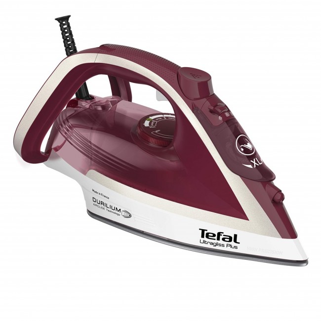 Tefal Ultimate Pure FV6810 Steam iron 2800 W Red, Silver