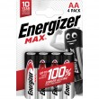 ENERGIZER BATTERIES ALKALINE MAX AA LR6, 4 PIECES, ECO PACKAGING ENERGIZER BATTERIES ALKALINE MAX AA LR6, 4 PIECES, ECO PACKAGING