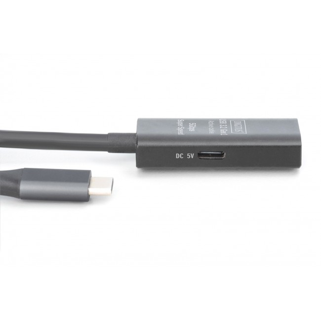 Digitus Active USB 3.2 Gen1 5G extension cable, USB-C - USB-A, 10m Digitus Active USB 3.2 Gen1 5G extension cable, USB-C - USB-A, 10m
