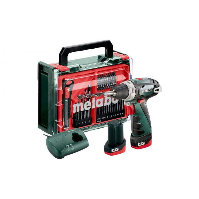 METABO. SCREWDRIVER BS BASIC SET 12V + 41 ACC 34/17Nm 2x2,0Ah POWERMAXX METABO. SCREWDRIVER BS BASIC SET 12V + 41 ACC 34/17Nm 2x2,0Ah POWERMAXX