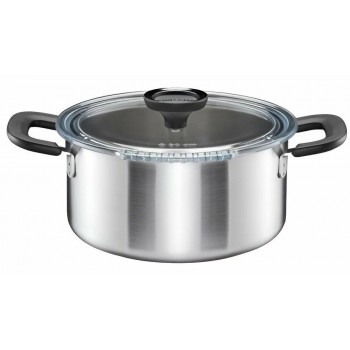 Pot 3L stainless steel with lid Functional