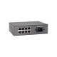 LevelOne 8-Port Fast Ethernet PoE Switch, 802.3at/af PoE, 4 PoE Outputs, 65W
