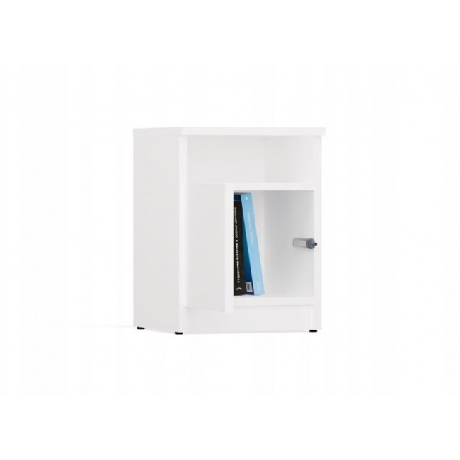 GALAX 30/1D WHITE BEDSIDE TABLE