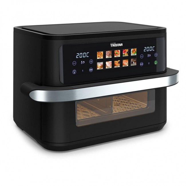 Tristar Double 10 L Stand-alone 2800 W Hot air fryer Black, Stainless steel