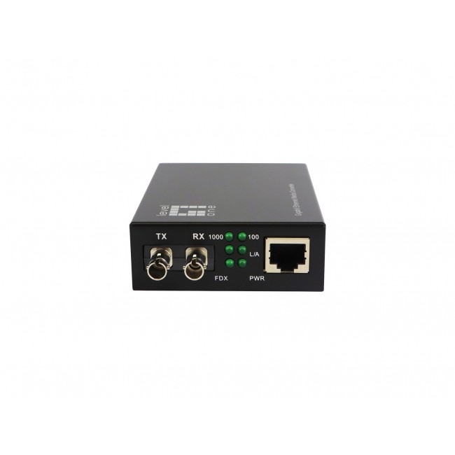 LevelOne RJ45 to ST Gigabit Media Converter, Single-Mode Fiber, 1310nm, 20km LevelOne RJ45 to ST Gigabit Media Converter, Single-Mode Fiber, 1310nm, 20km