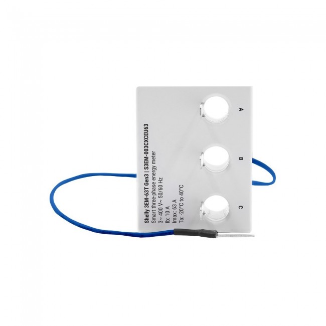 Shelly 3EM-63T Gen3 single-channel energy meter