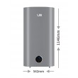 LIN LIFVD1SMGY 100L UNIVERSAL electric water heater, grey, WiFi