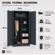 Iron Mate SATURN Metal Utility Cupboard 185x90x45 Anthracite RAL7016